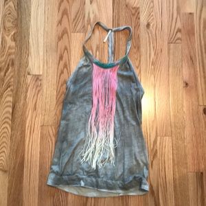 Fun, fringe Free People tank! Sz small